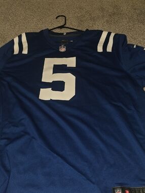 NFL  Colts Blue Jersey with White Number 5 Richardson